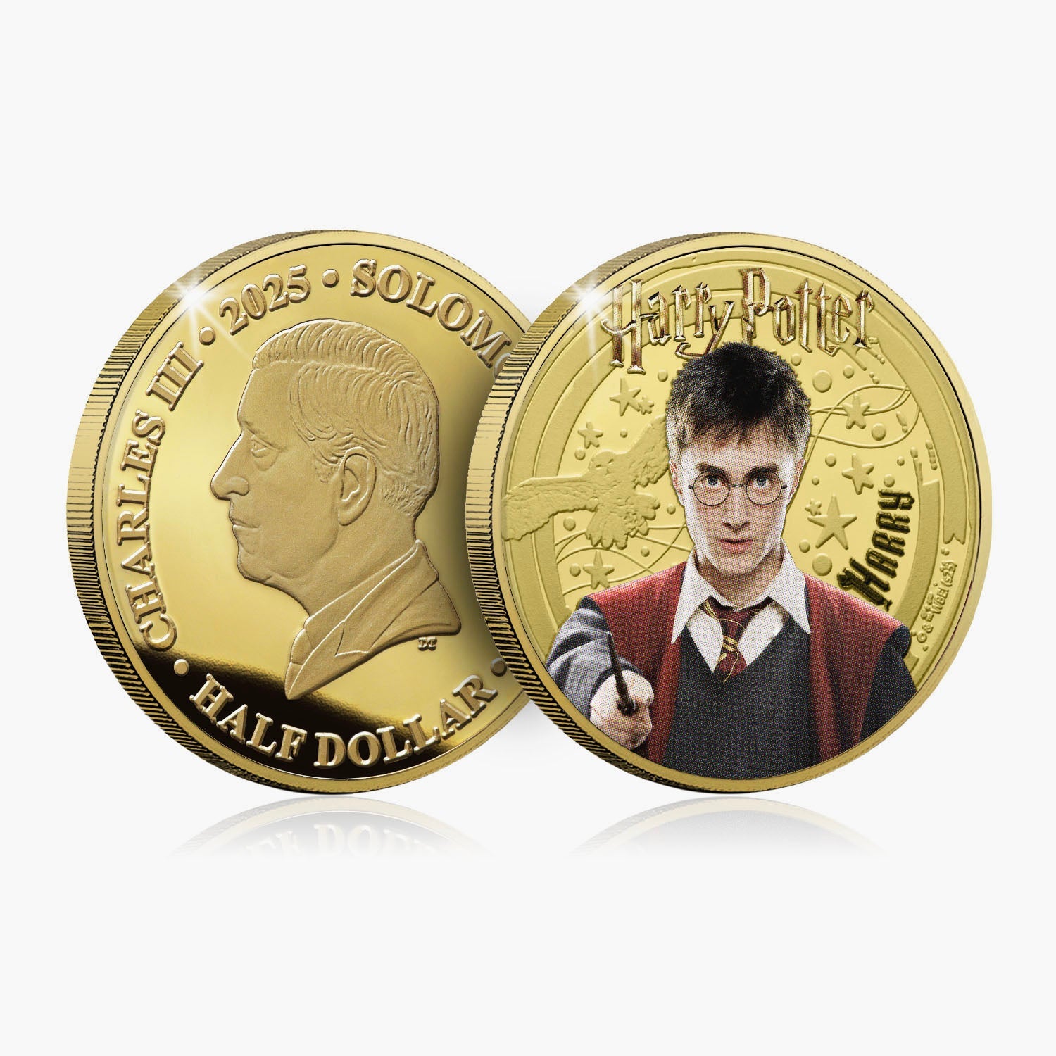 2025 The Magic of Hogwarts Harry Potter 24 Carat Gold Plated Coin NL