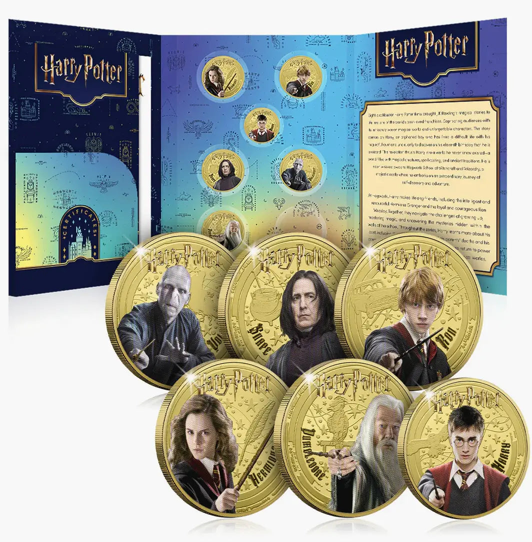 2025 The Magic of Hogwarts Harry Potter 24 Carat Gold Plated Coin NL