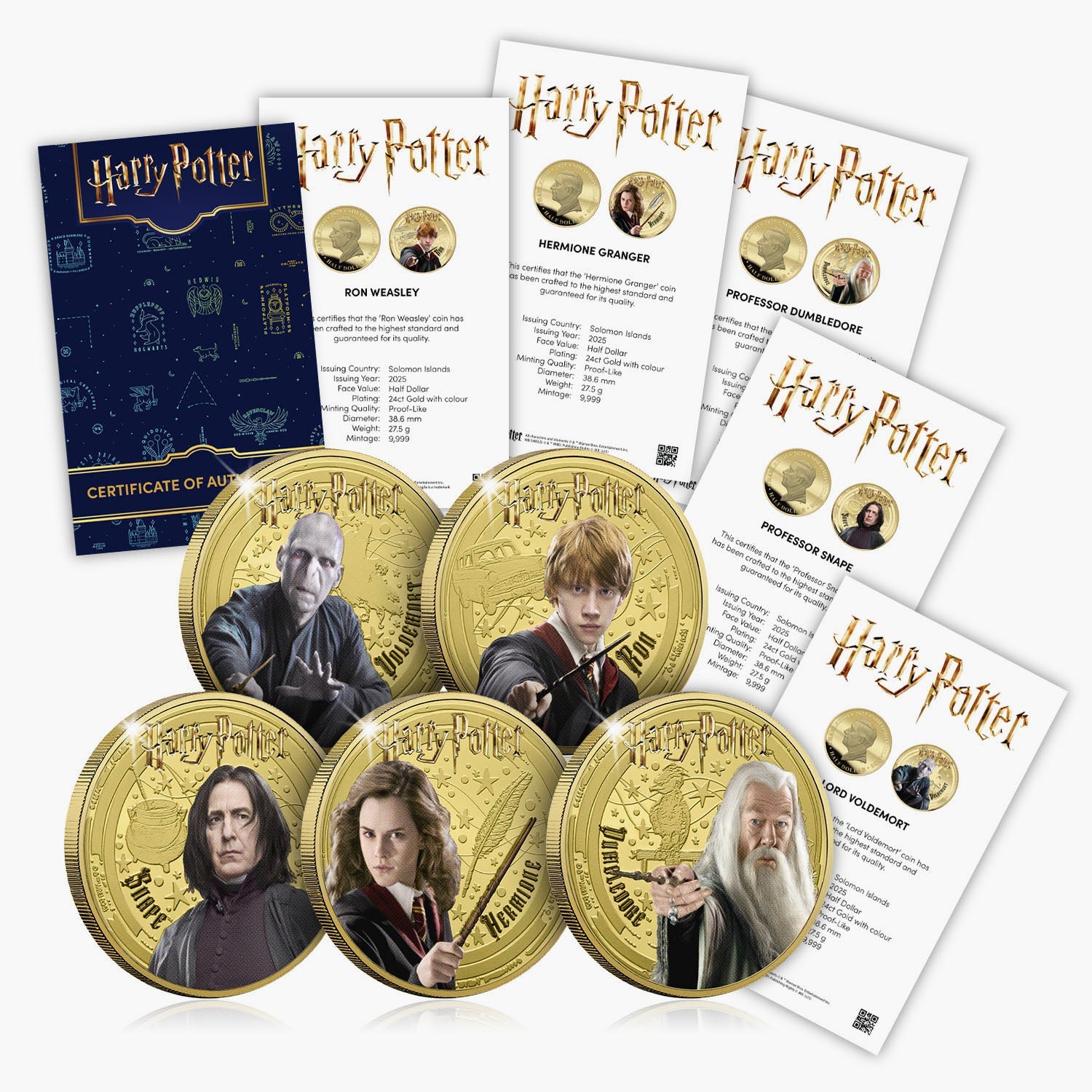 2025 The Magic of Hogwarts Harry Potter 24 Carat Gold Plated Coin NL