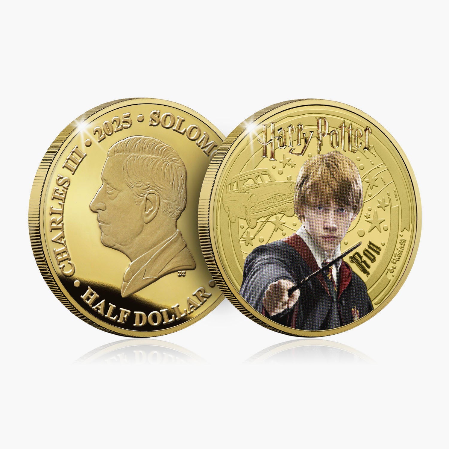 2025 The Magic of Hogwarts Harry Potter 24 Carat Gold Plated Coin NL