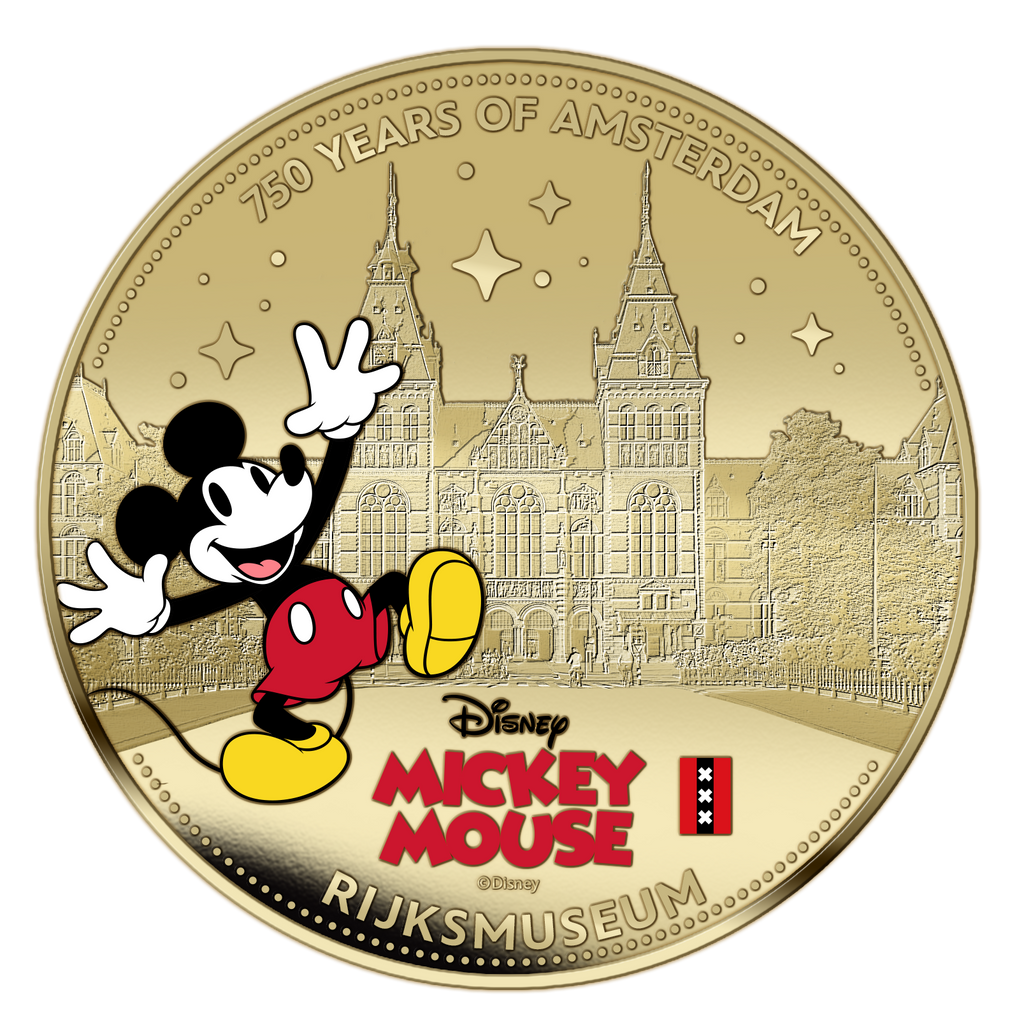 750 Years of Amsterdam – Mickey Mouse – Exclusive Gold plated Coin Set