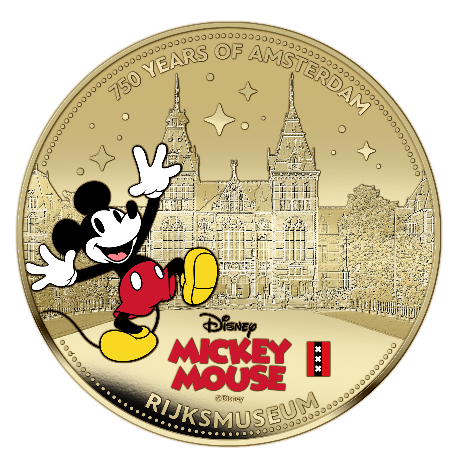 750 Years of Amsterdam – Mickey Mouse – Exclusive Gold plated Coin Set