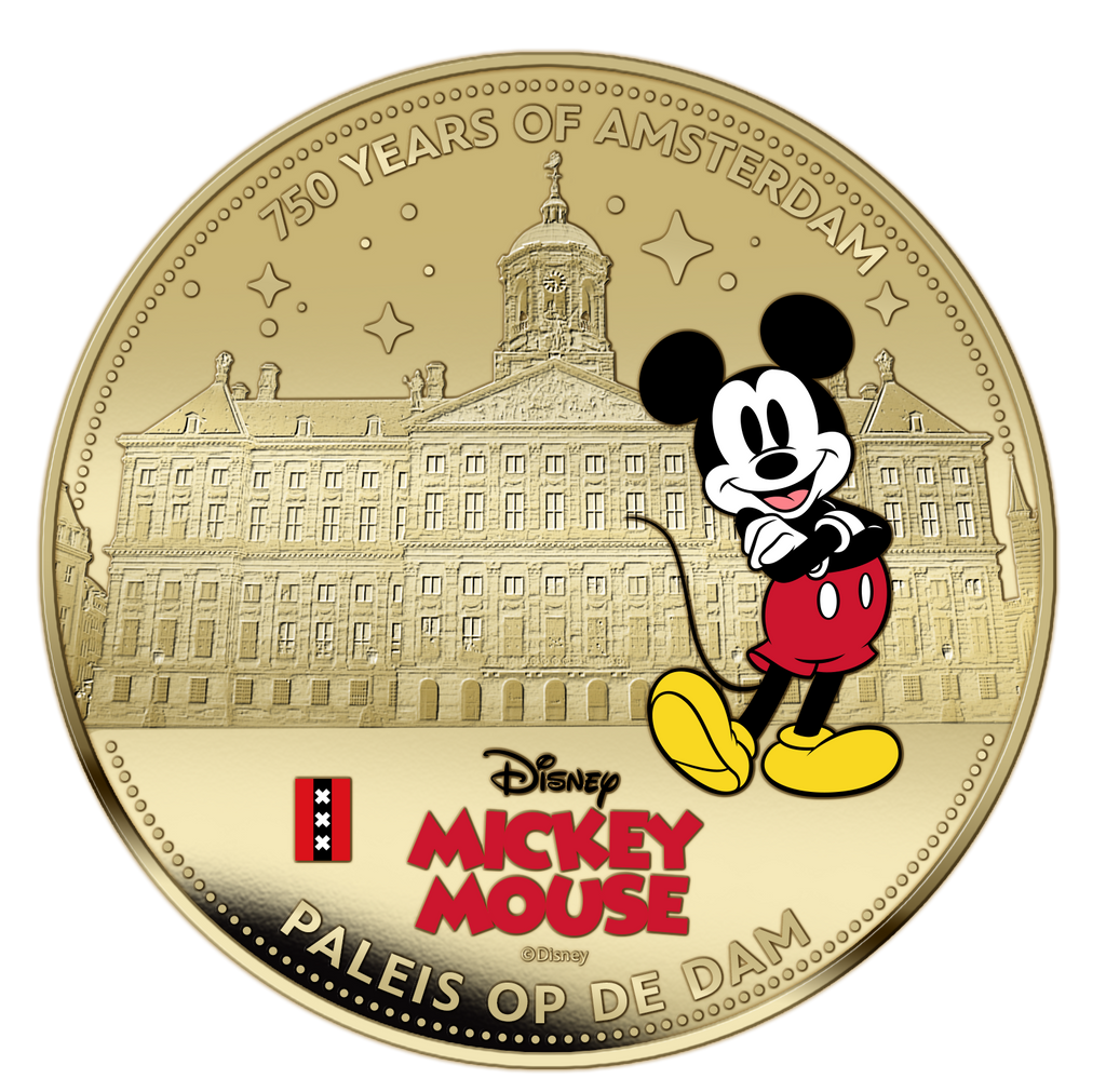 750 Years of Amsterdam – Mickey Mouse – Exclusive Gold plated Coin Set