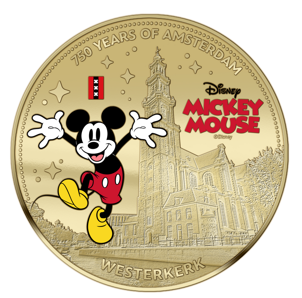 750 Years of Amsterdam – Mickey Mouse – Exclusive Gold plated Coin Set