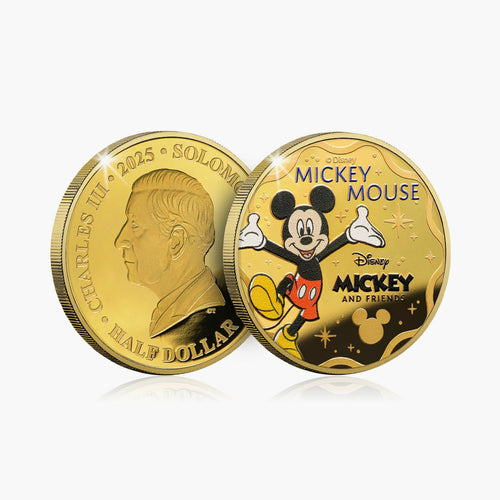 2025 Mickey Mouse and Friends Forever Official 24 Carat Gold Plated Disney Coin
