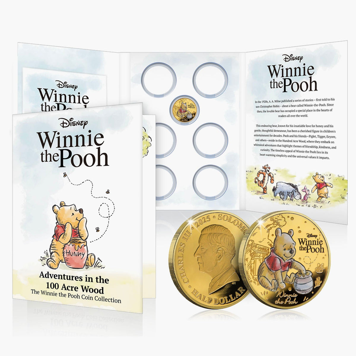 2025 Flex cancel anytime Winnie the Pooh 24 Carat Gold Plated Coin
