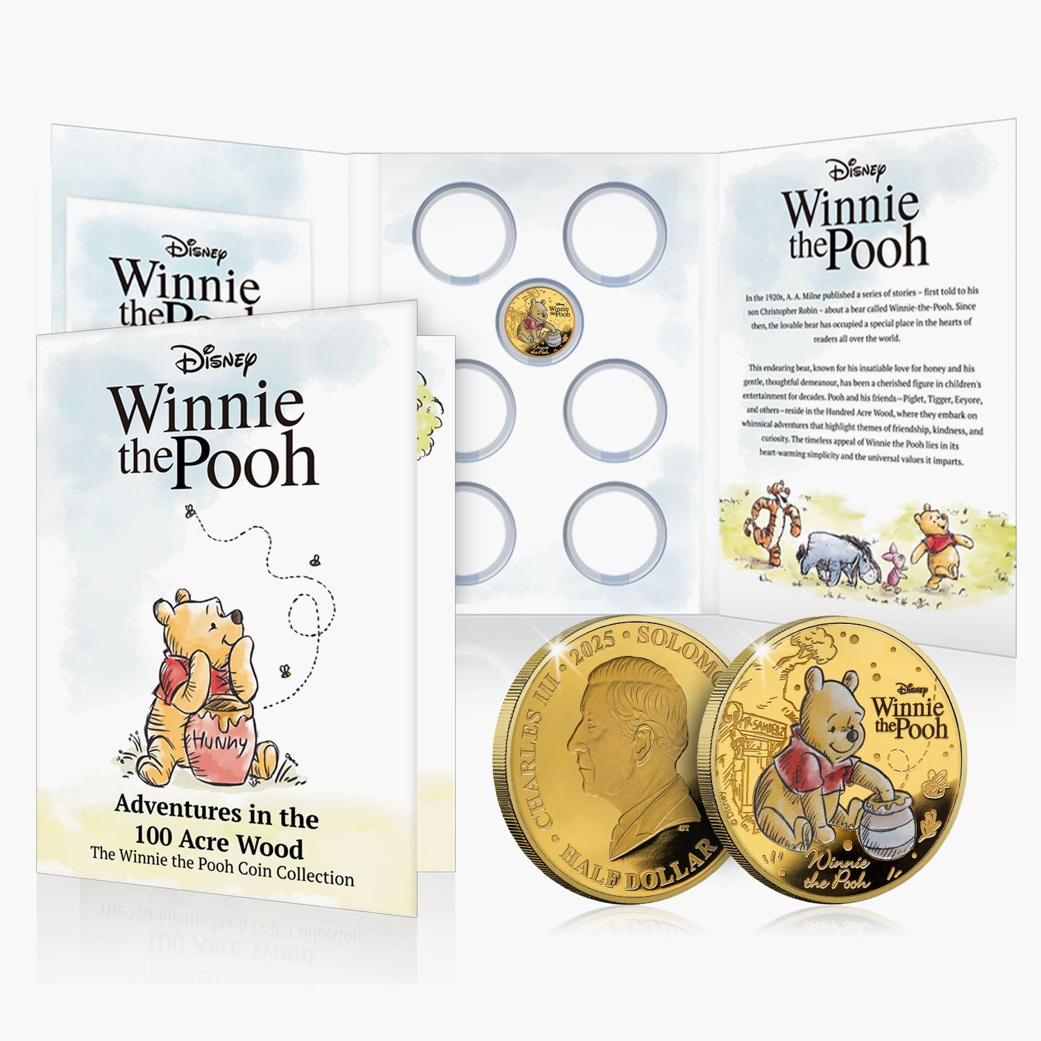 2025 Flex cancel anytime Winnie the Pooh 24 Carat Gold Plated Coin